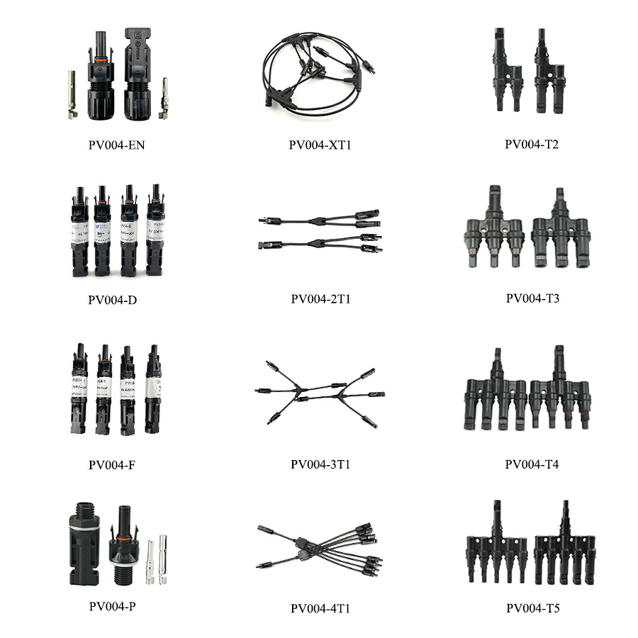 Conector de painel solar 30A, suporte de fusível em linha, adaptador de conectores de fio fotovoltaico, conector 1000V PV