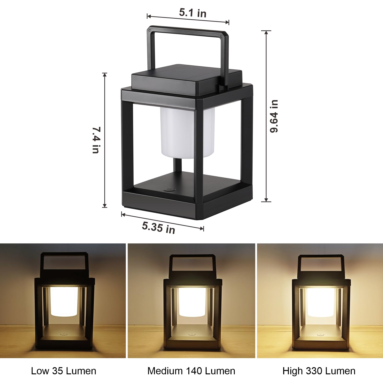 Lanterna solar conveniente portátil à prova d'água ao ar livre em forma de lâmpada de mesa solar LED para camping 