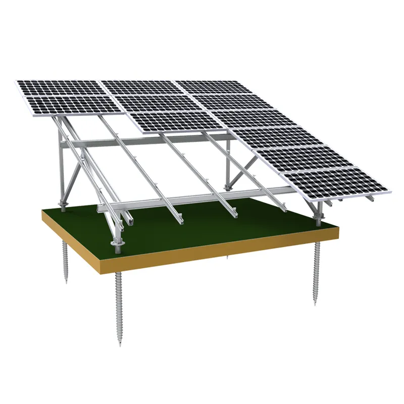 Estrutura de suporte solar fotovoltaica para sistema solar de alumínio com suporte de montagem durável por atacado