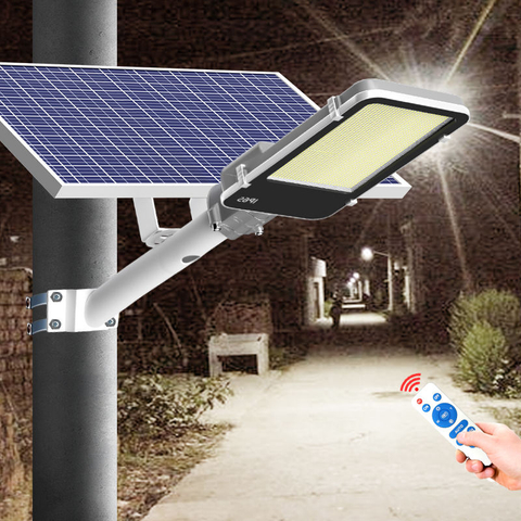 Alta potência 100W 300W 400W 600W ao ar livre à prova d'água quintal de rua iluminando painel solar de controle remoto lâmpada solar 